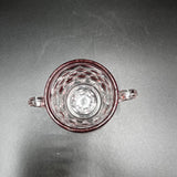 Early American Pressed Glass US Glass Flash Red Block Spooner