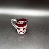 EAPG Red Flashed Creamer - Early American Press Glass