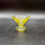 Hazel Atlas Glass Roxana Low Footed Yellow Sherbet Cup - Hazel Atlas Roxana