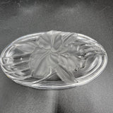 Vintage Studio Nova Iris Delight Covered Candy Dish, Clear Glass Lidded Trinket Dish