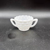 Jeannette Cubist Milk Glass Open Sugar Bowl