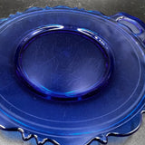 LE Smith Mount Pleasant Cobalt Low Cake Plate