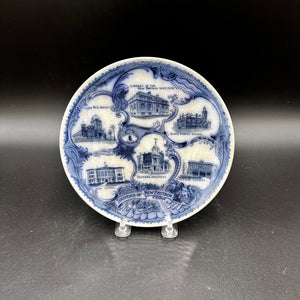 New Britain Ct Flow Blue Wheelock Souvenir Plate by Union Tea Company