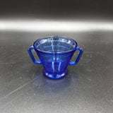 Hazel Atlas Moderntone Cobalt Blue Sugar Dish