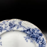 Luray Flow Blue Plate by Bishop and Stonier- Antique Flow Blue