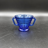 Hazel Atlas Moderntone Cobalt Blue Sugar Dish