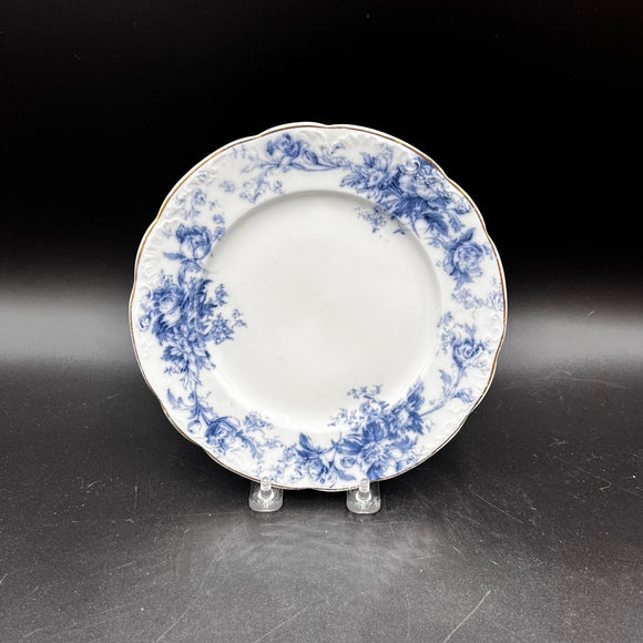 Luray Flow Blue Plate by Bishop and Stonier