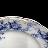 Luray Flow Blue Plate by Bishop and Stonier