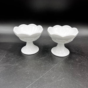 Colony Harvest Milk Glass Candlesticks